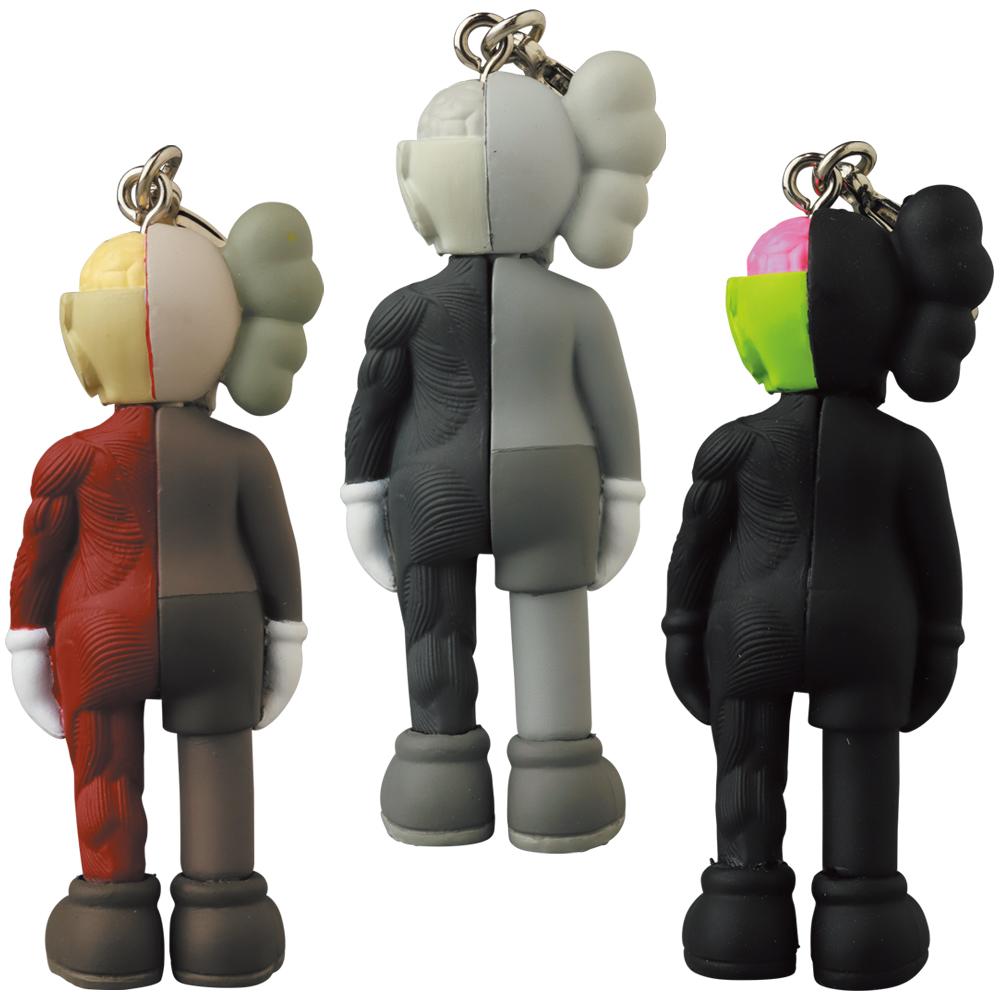 KAWS COMPANION（去皮）钥匙扣棕色/灰色/黑色