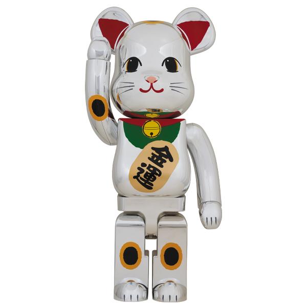 BE@RBRICK Manekineko Silver Plated 2 1000％【Lottery sale item: Cannot be purchased with other items】《Planned to be shipped in late May 2020》