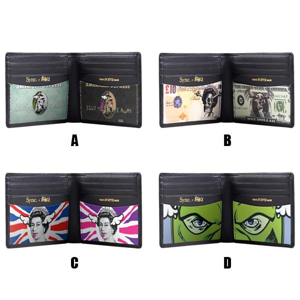 D*FACE LEATHER WALLET STRIPES x PORTER