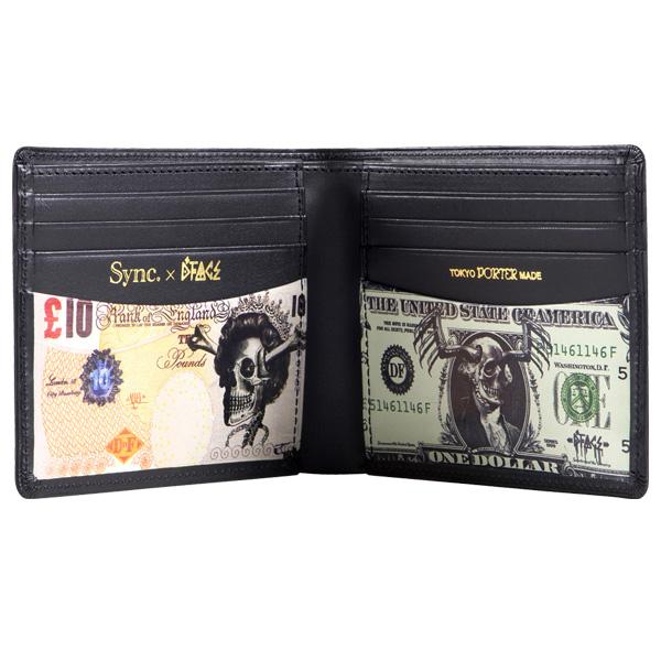 D*FACE LEATHER WALLET STRIPES x PORTER