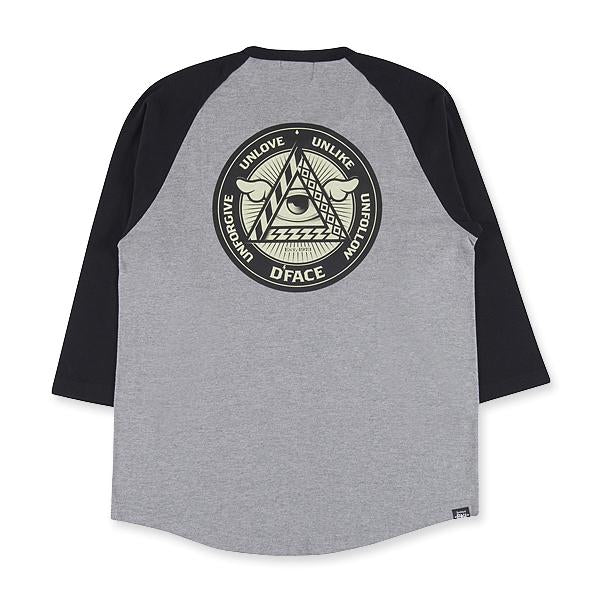 D*FACE RAGLAN 3/4 TEE EMBLEM