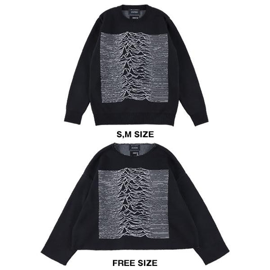 KNIT GANG COUNCIL "JOY DIVISION" CREW NECK SWEATER "UNKNOWN PLEASURES"《Planned to be shipped in late September 2020》
