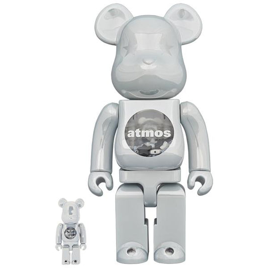 BE@RBRICK atmos WHITE CHROME Ver. 100％ & 400％